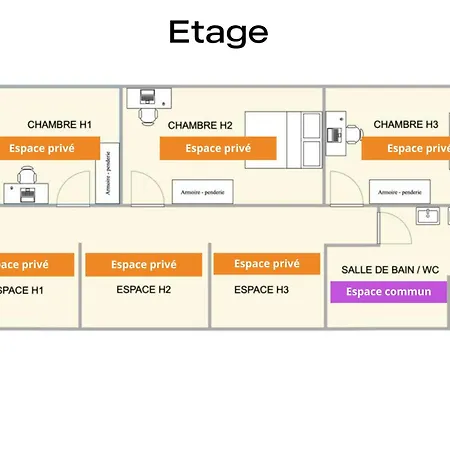 Coeur De #b3 - Centre - Cosy Privee - Partage Pensjonat Cholet